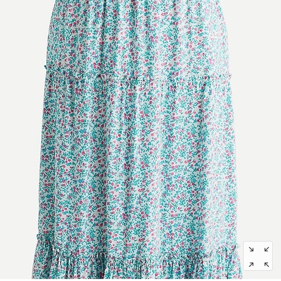 J Crew Off Shoulder Peasant Maxi Dress Size 14 - Picture 2 of 3